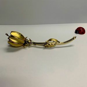 Vintage Golden Flower Brooch